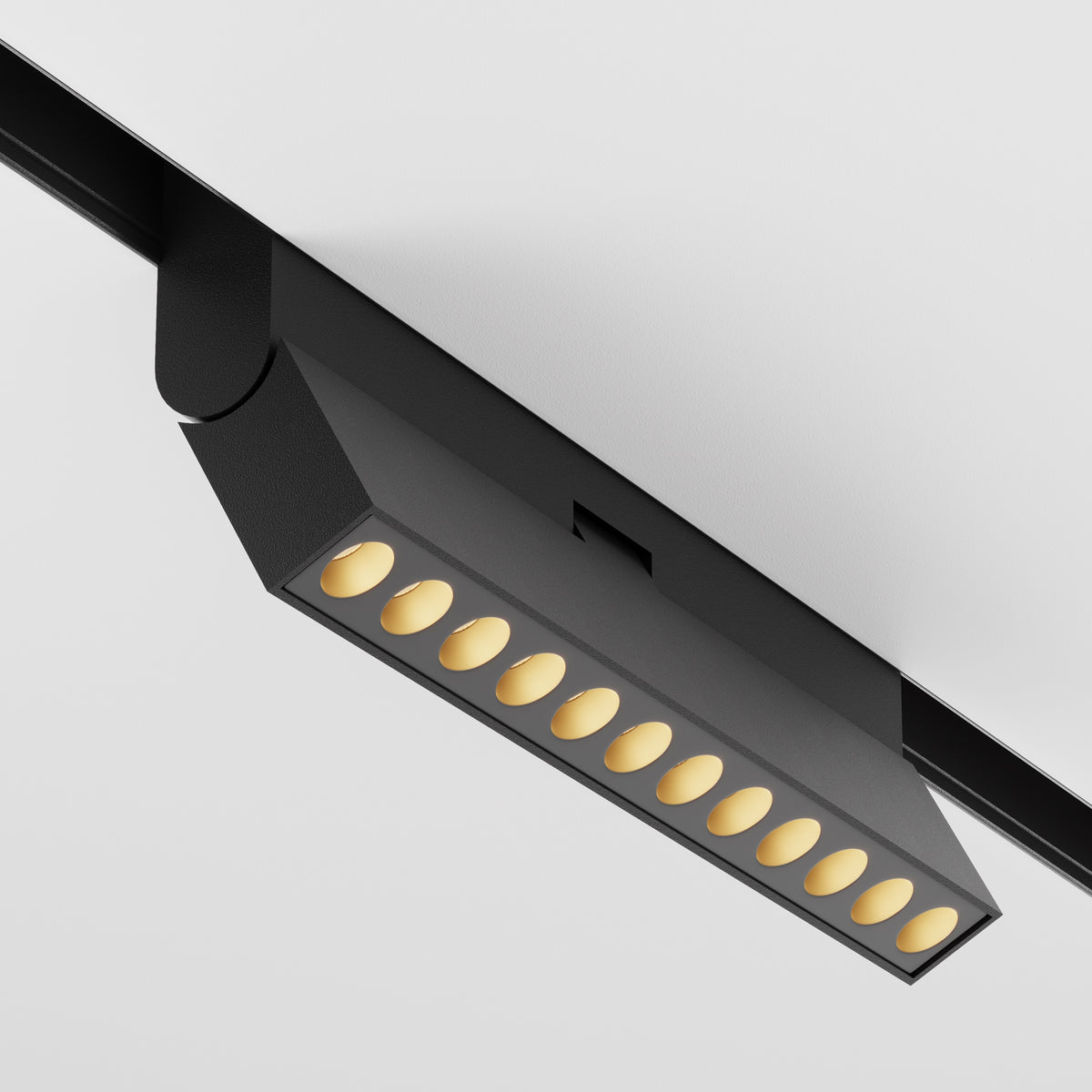 Points Rotatable Magnetic Track Luminaire Black 12W 3000K