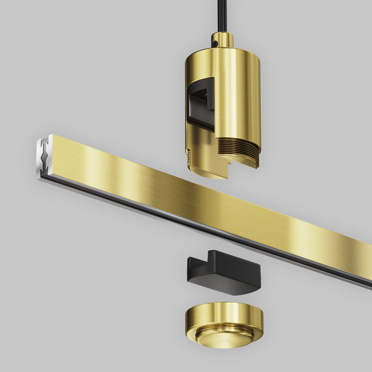 Sospensione a cavo con ingresso per l’alimentazione “Flarity” in ottone TRA157SW-B1-BS
