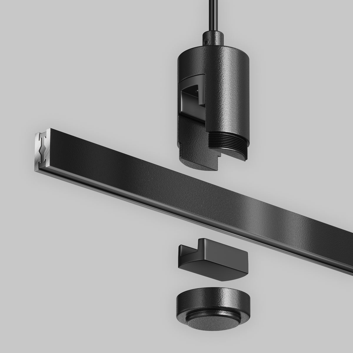 Hang cable suspension with power supply inlet TRA157SW-B1-B