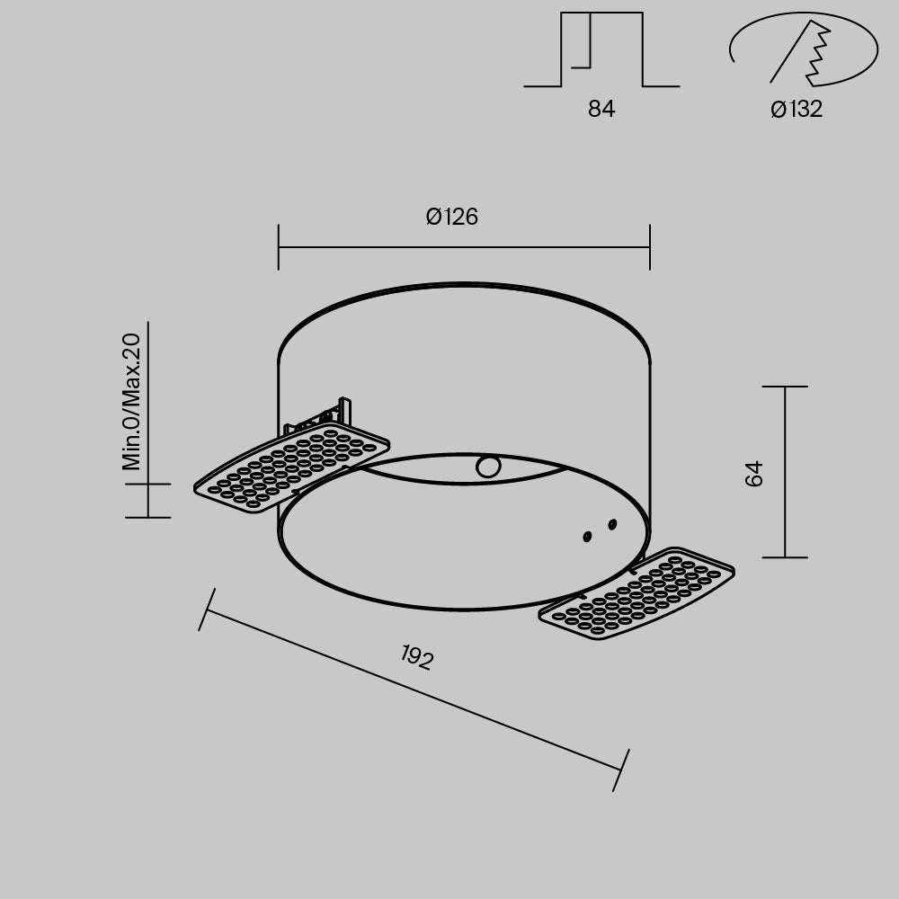 Tillbehör för downlight DLA032-TRS12-W