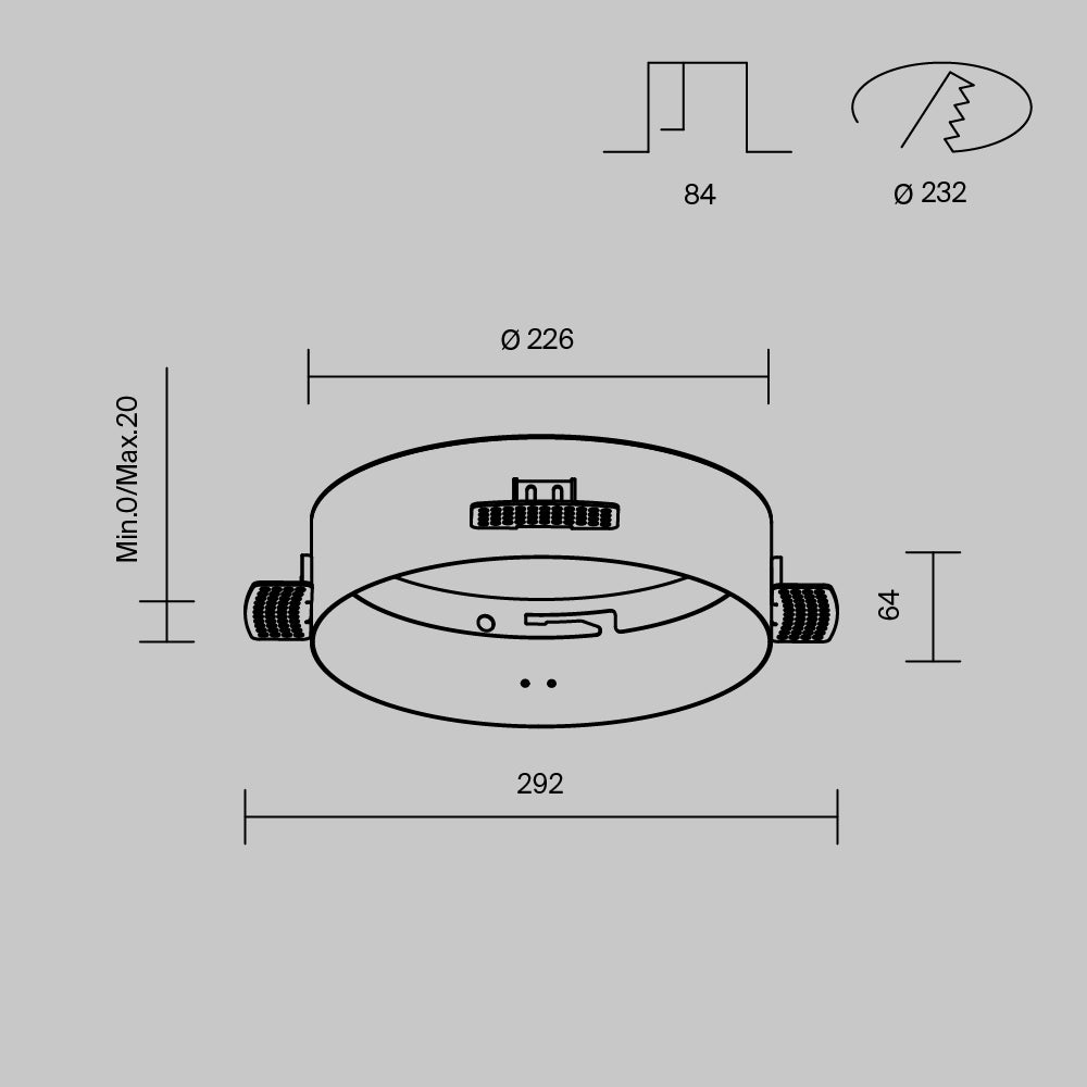 Accesorio para downlight DLA032-TRS24-W