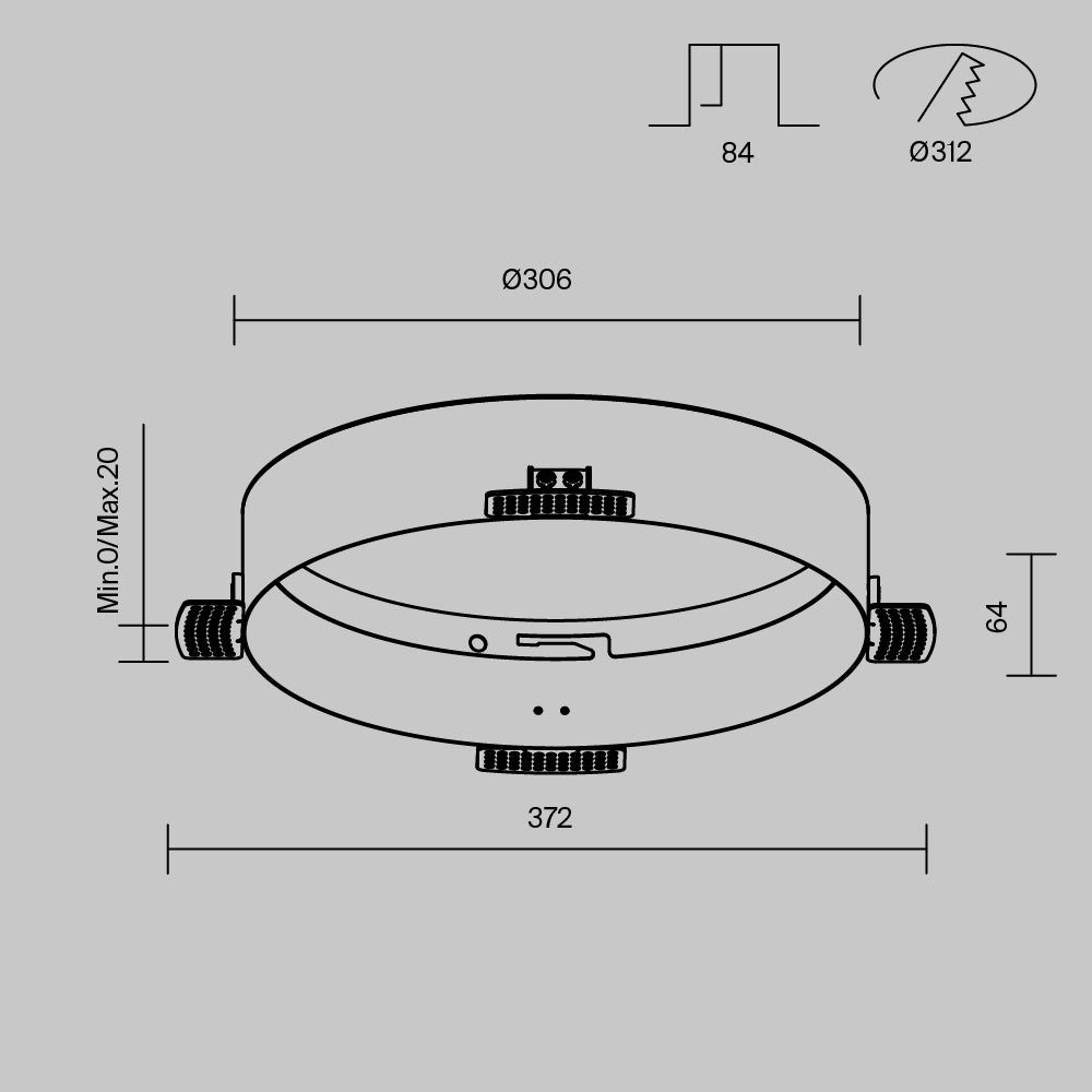 Accesorio para downlight DLA032-TRS36-W