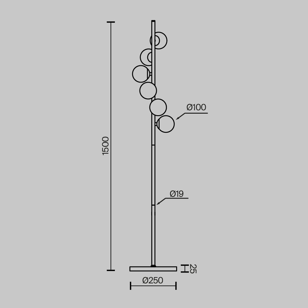 Floor lamp MOD545FL-06G1