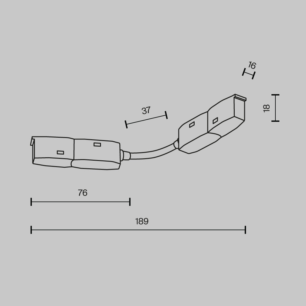 Radius-Stromverbinder TRA034CS-W-DE