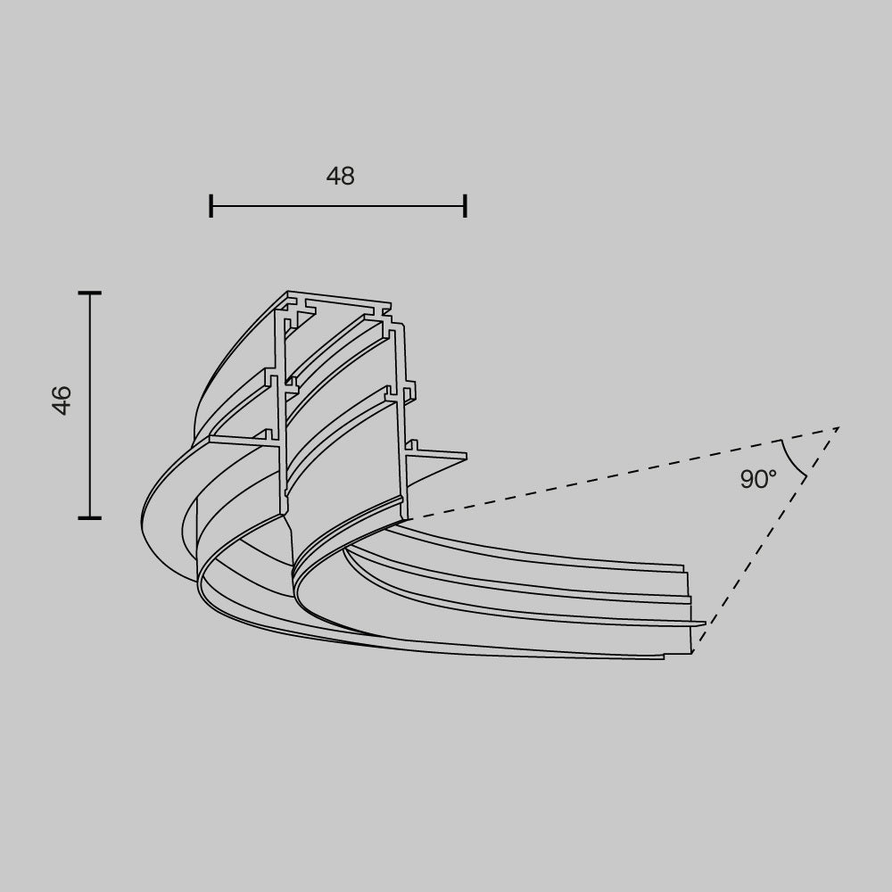Radiuswinkel TRA044-angle.12W