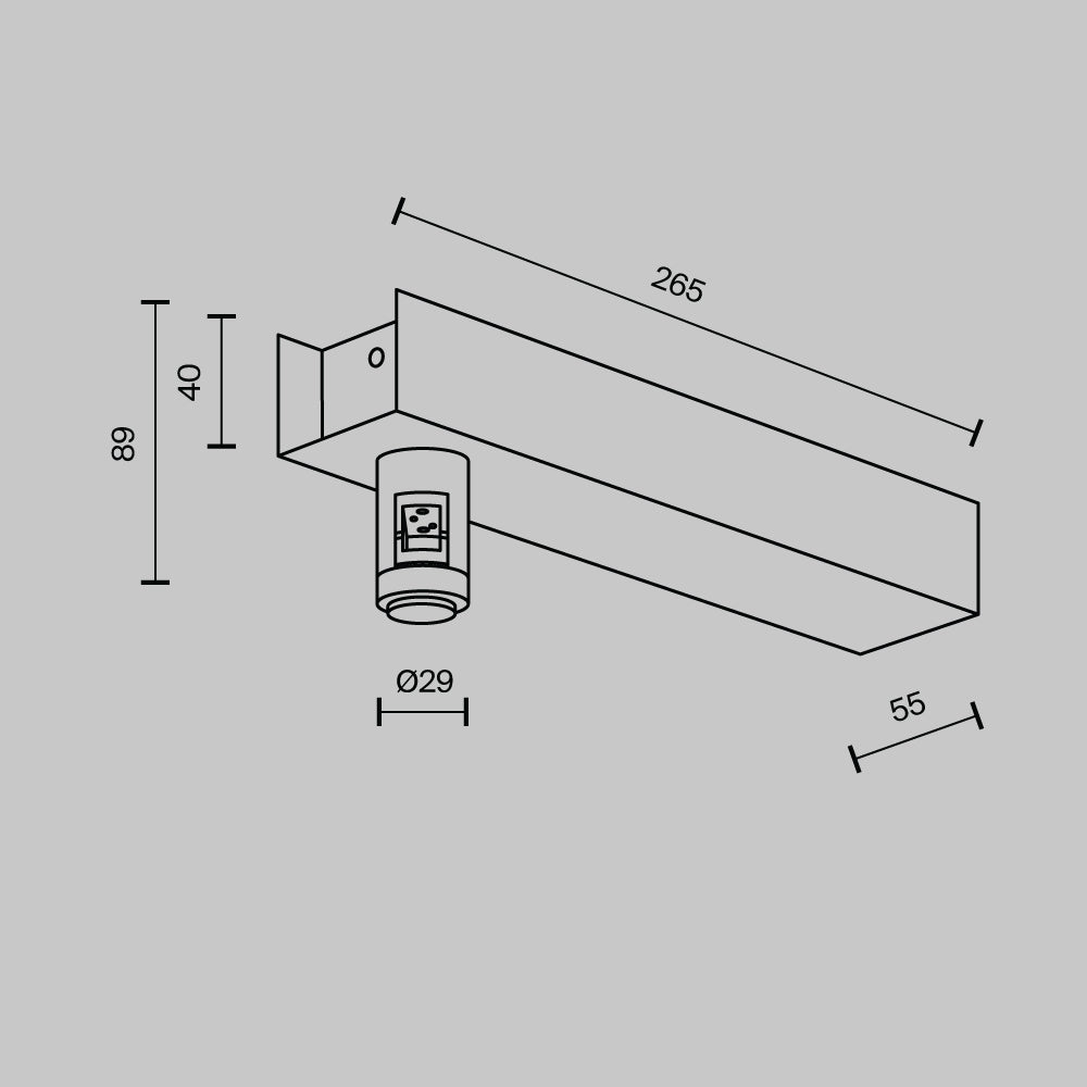 Wall-mounted base for power supply unit with "Flarity" power input brass TRA155CW-BB-BS