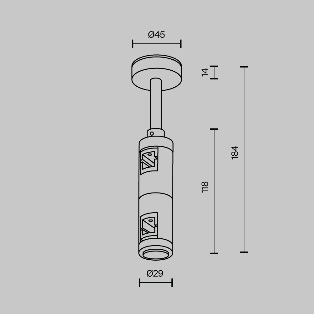 Double ceiling mount 78mm "Flarity" brass TRA156C-D1-BS