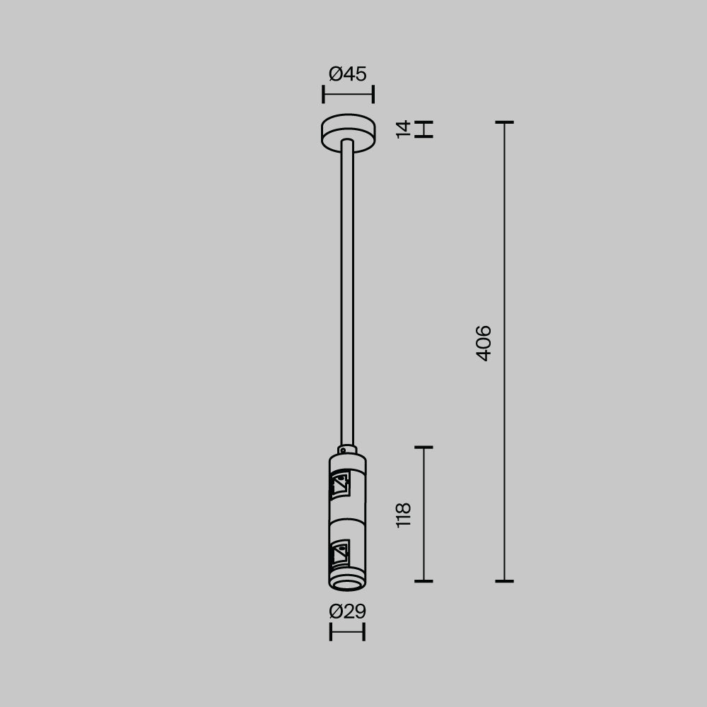 Double ceiling mount 300mm "Flarity" brass TRA158C-D1-BS