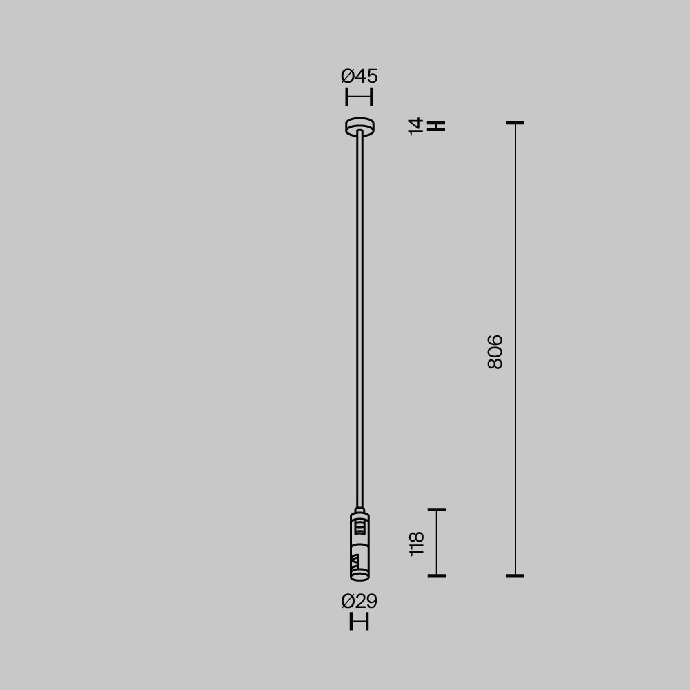 Double ceiling mount 700mm "Flarity" brass TRA159C-D1-BS