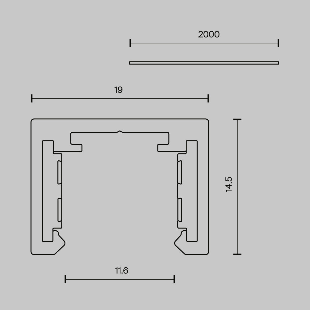 Накладной трек TRX239-412B