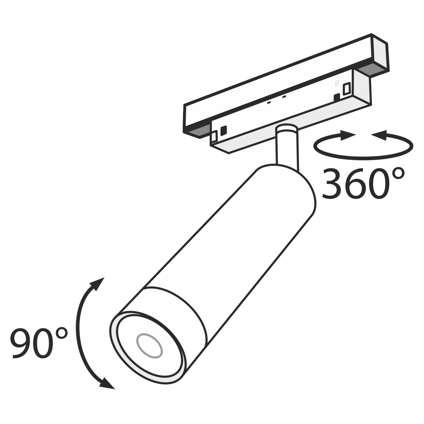 Track luminaire TR019-2-7W3K-B