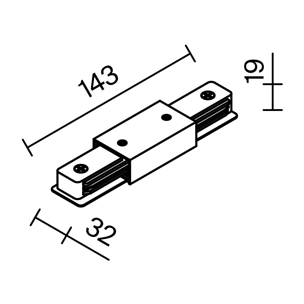Conector directo Unity con entrada de alimentación, blanco TRA001CB-11W