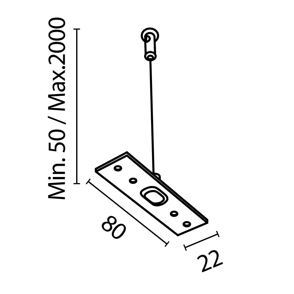Vaijeriripustus TRA034SW-2W, 2 kpl