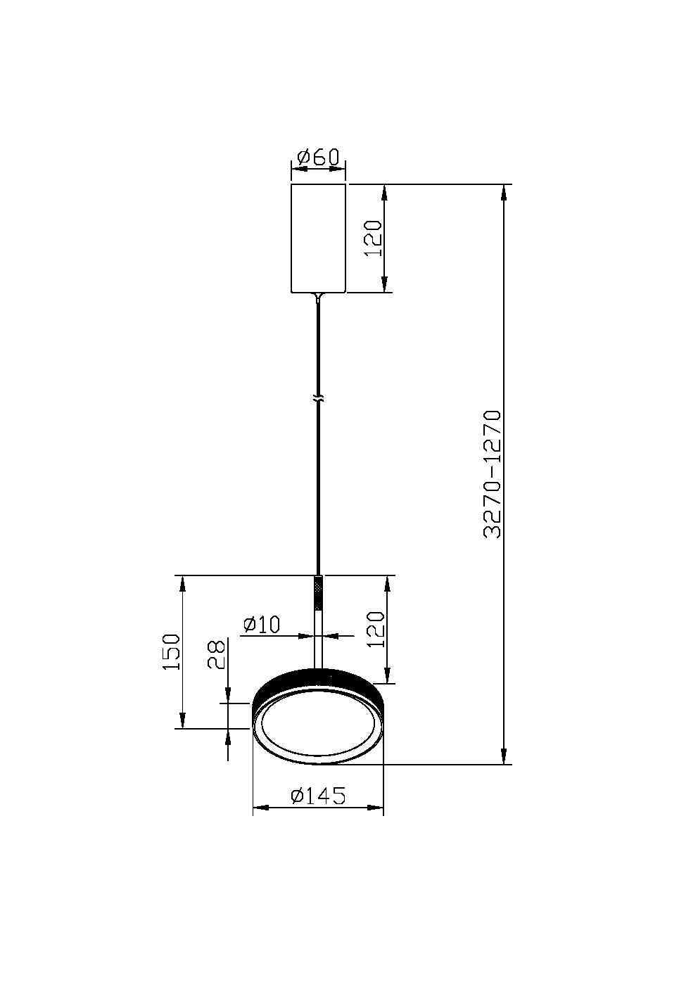 Lampada a sospensione MOD041PL-L15G3K