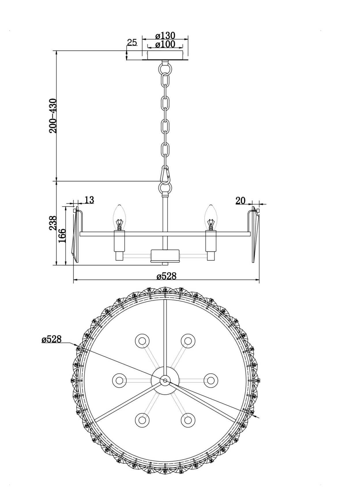 Pendelleuchte MOD043PL-06CH