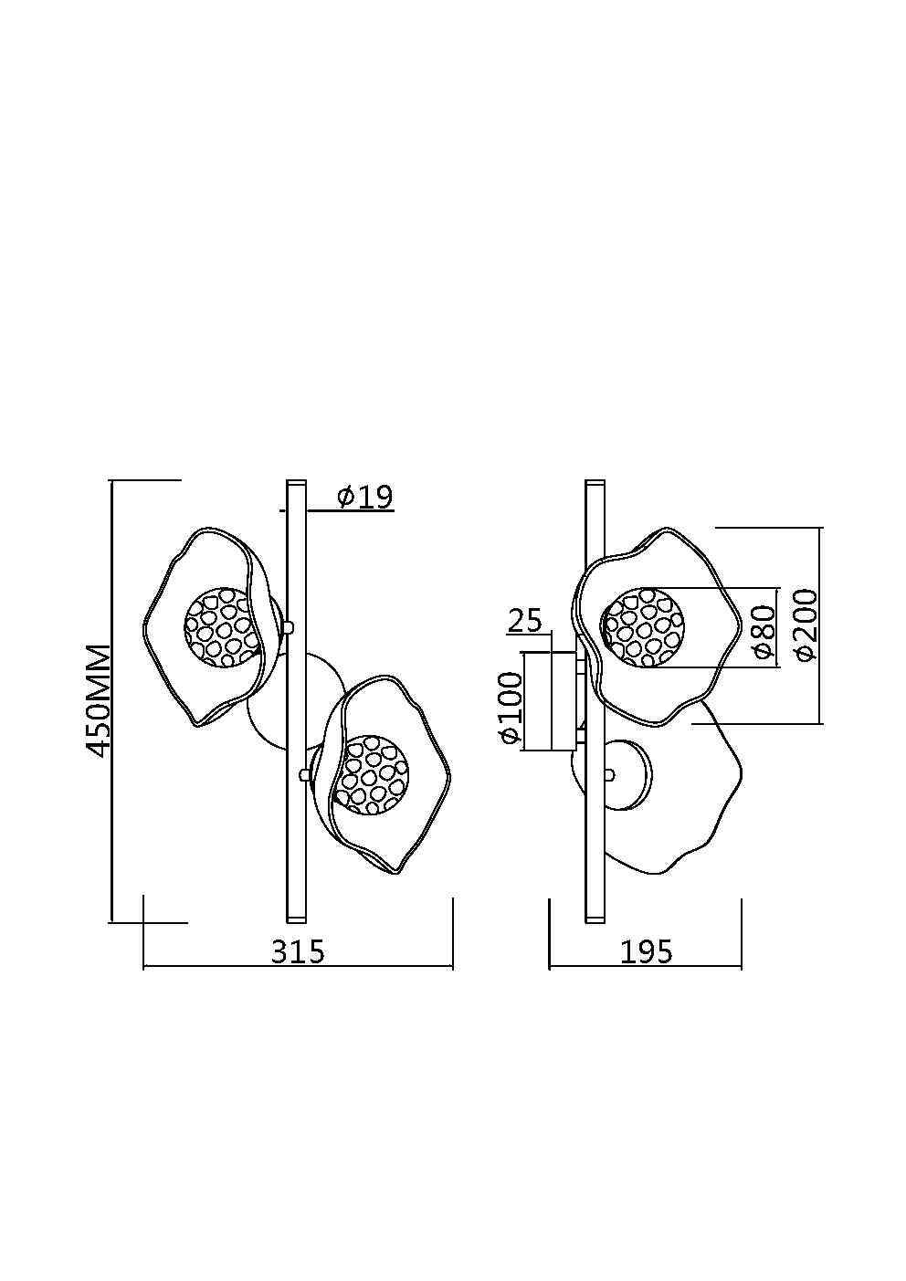 Wandleuchte MOD207WL-02BS