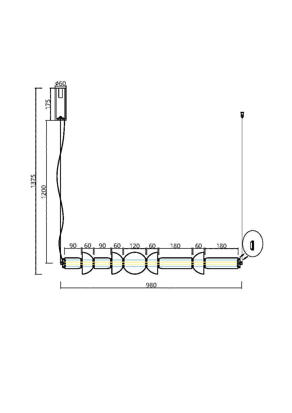 Pendant lamp MOD210PL-L39B3K