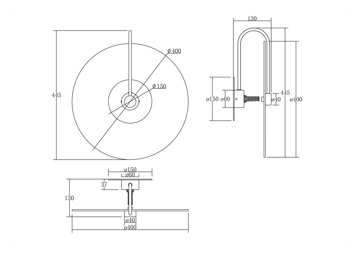 Applique da parete MOD305WL-01CH