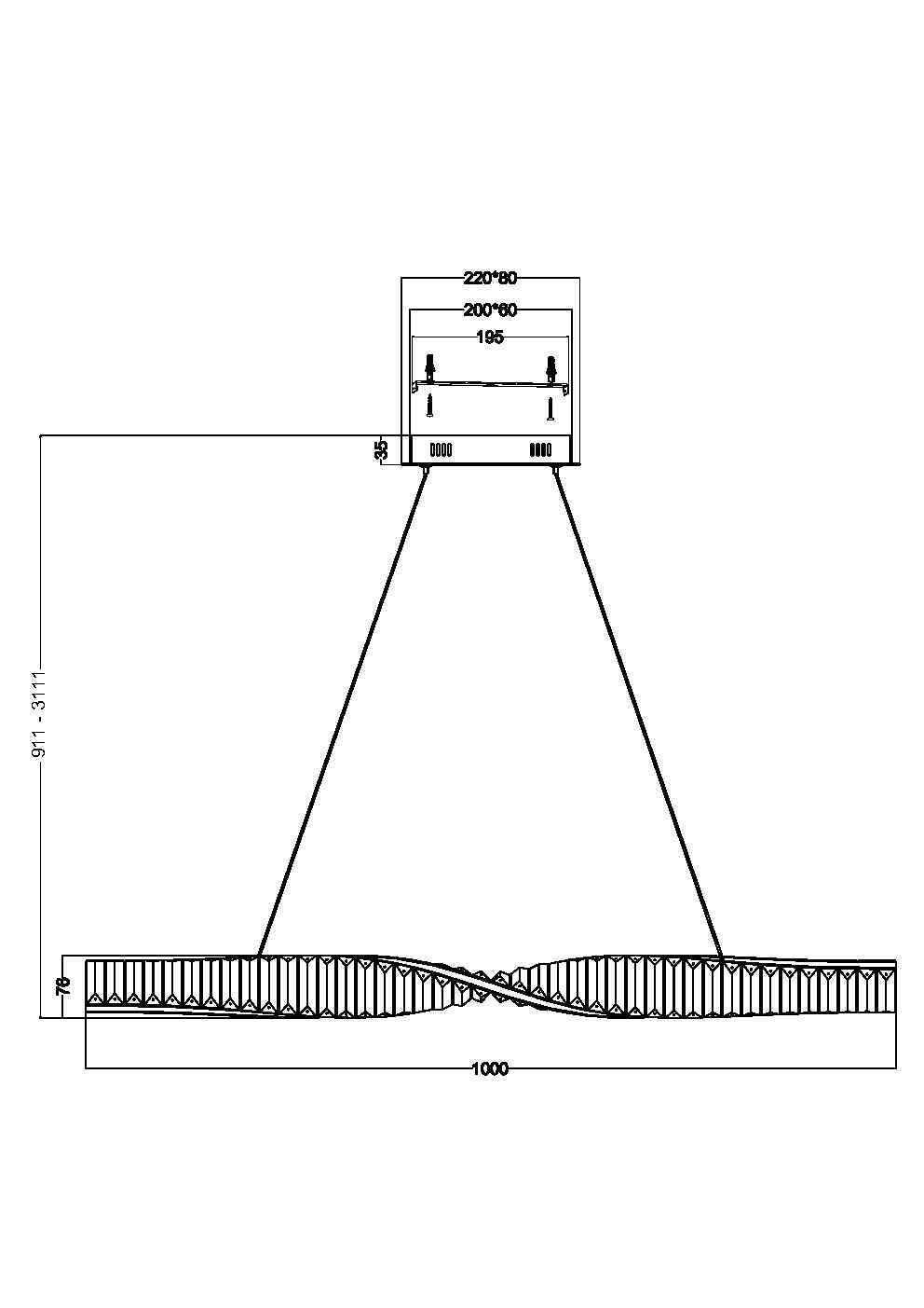 Lampada a sospensione P097PL-L28BS3K