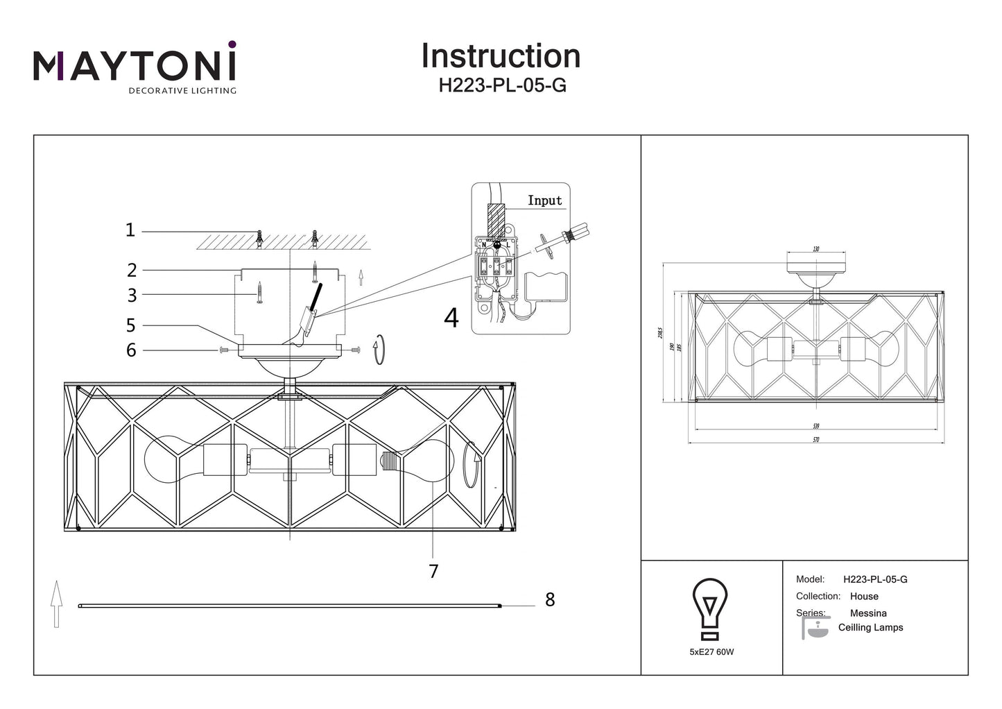 Laelamp H223-PL-05-G