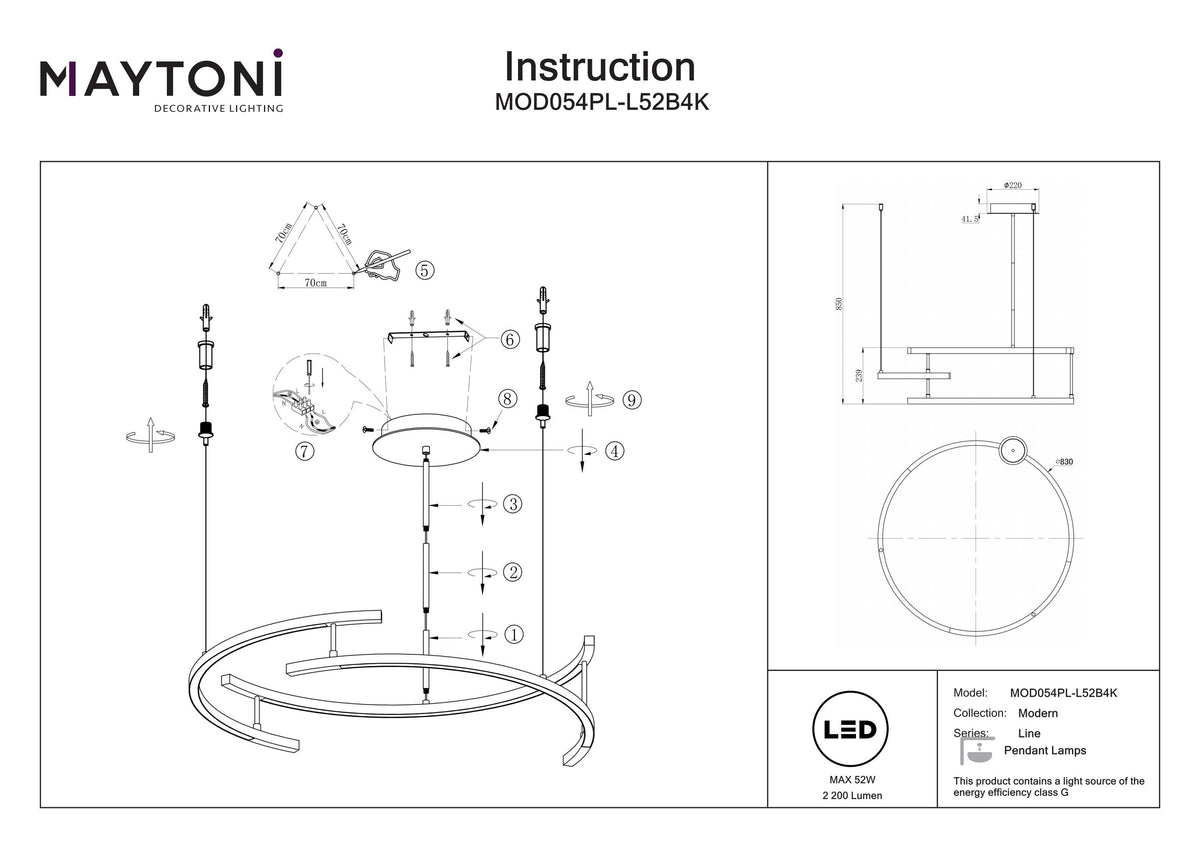 Suspension MOD054PL-L52B4K