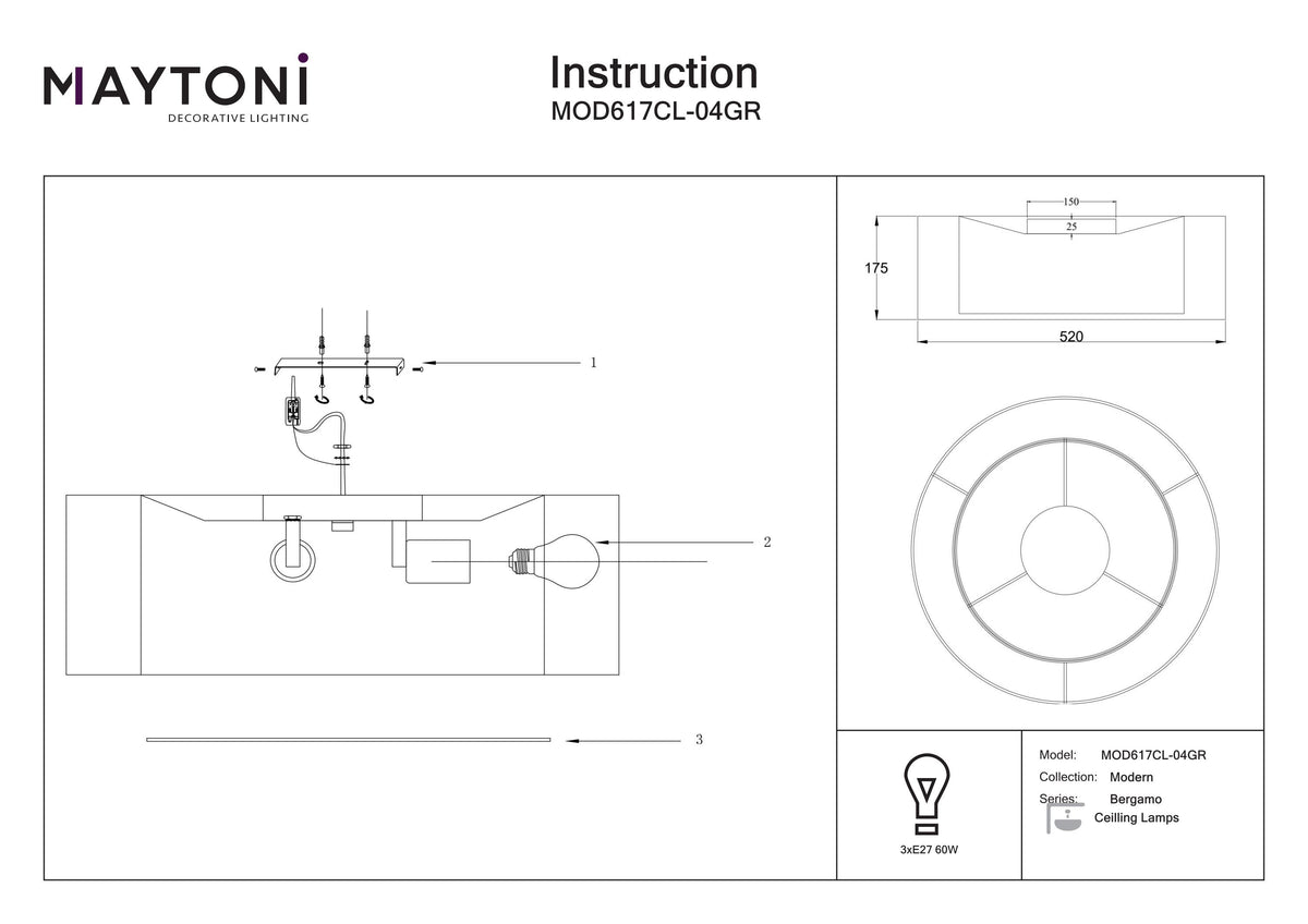 Kattovalaisin MOD617CL-04GR