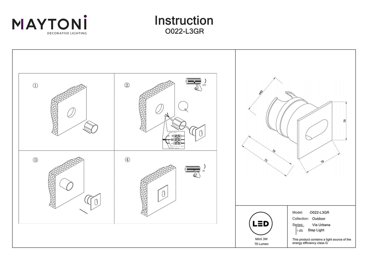 Downlight O022-L3GR