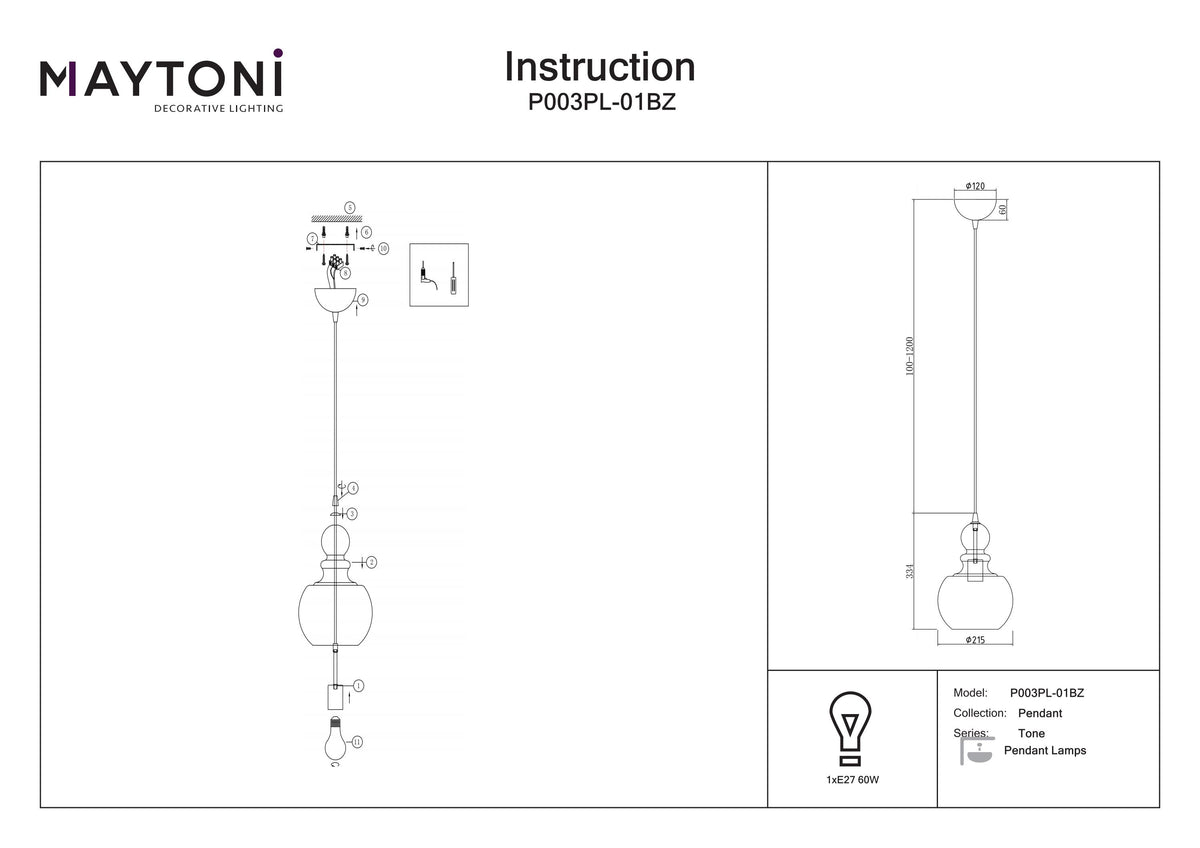Luminaire suspendu Tone