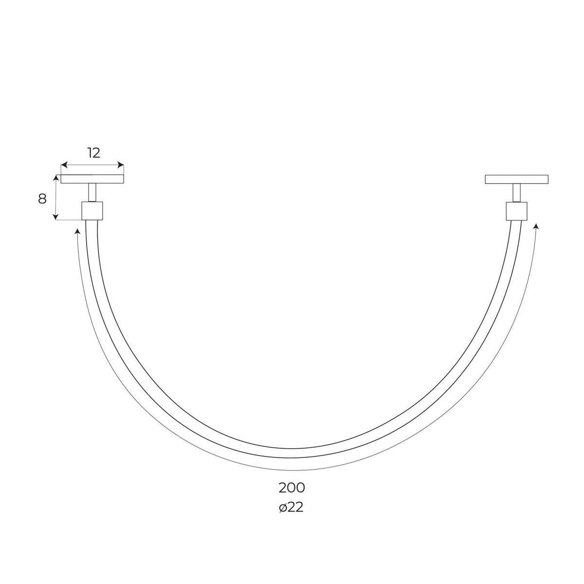 Maxlight M0036N Магнитный цилиндр 2 метра Вкл./Выкл.