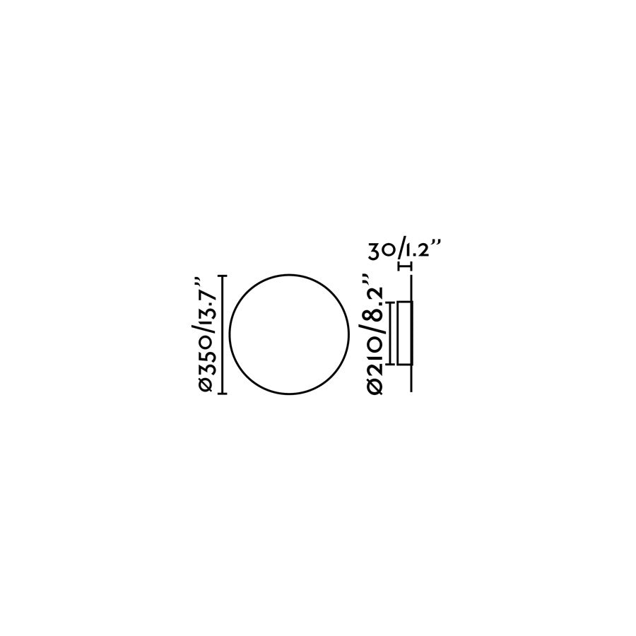 BOARD 350 Black wall lamp