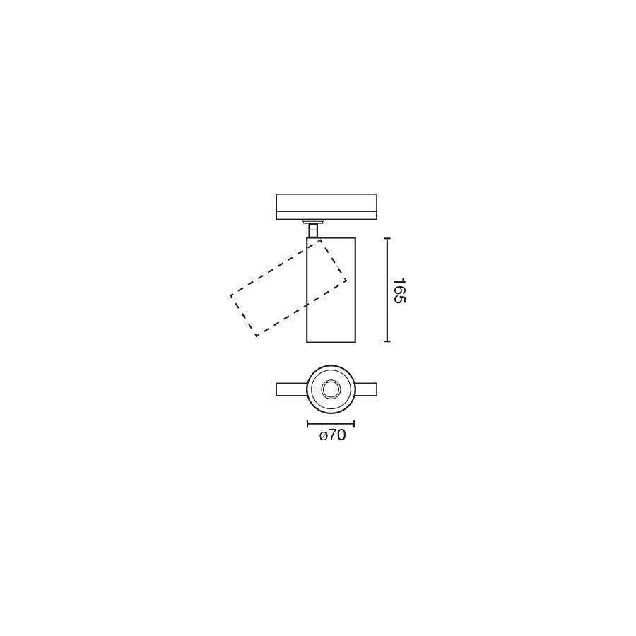 FOST TRACK White Ø70 43W 24° BREAD DALI
