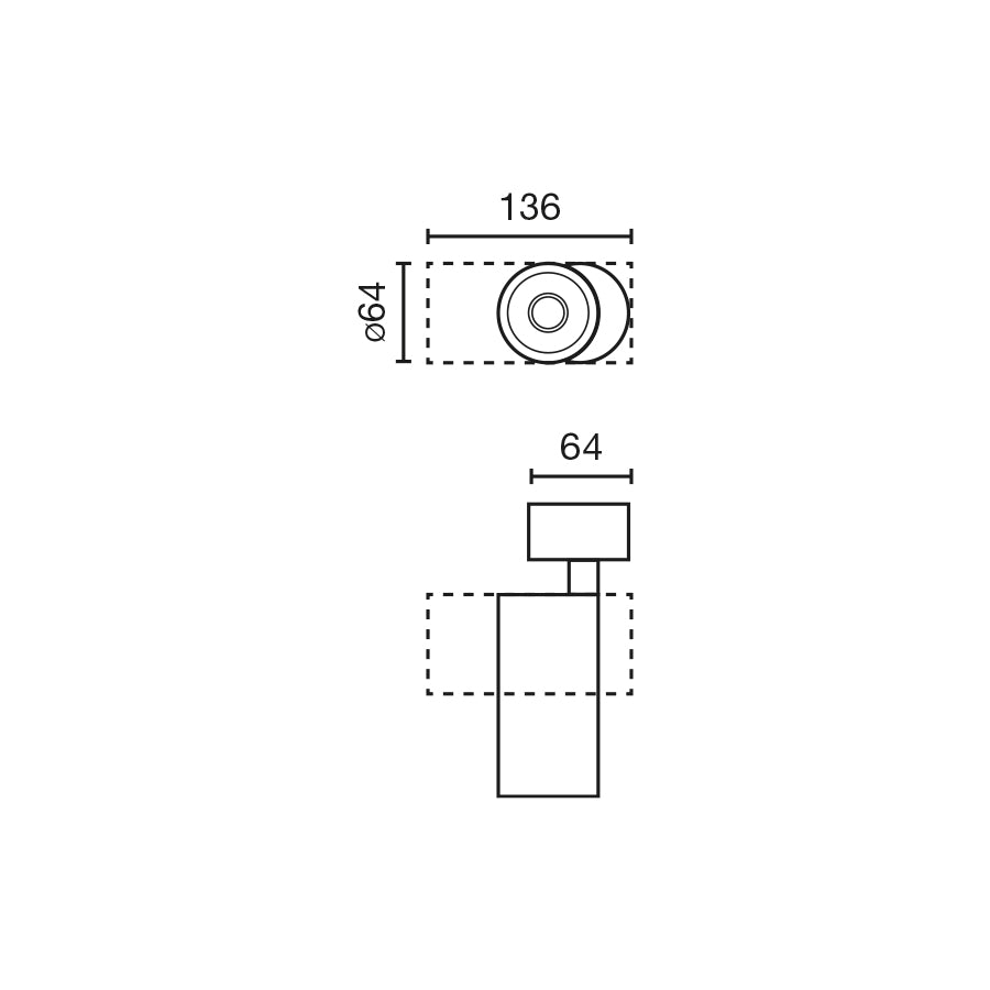 FOST SURFACE White projector Ø64 14W 36° 4000K CRI90