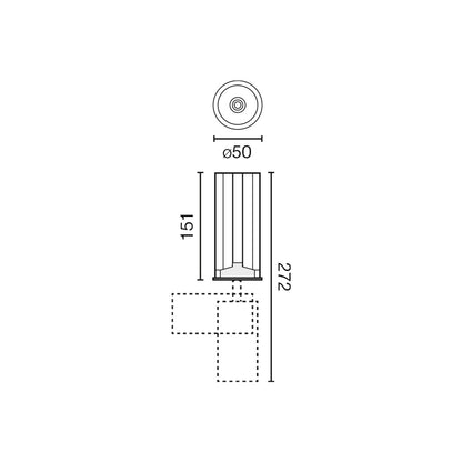 FOST PULLDOWN Valge projektor 15W 18° 4000K CRI90 Casambi