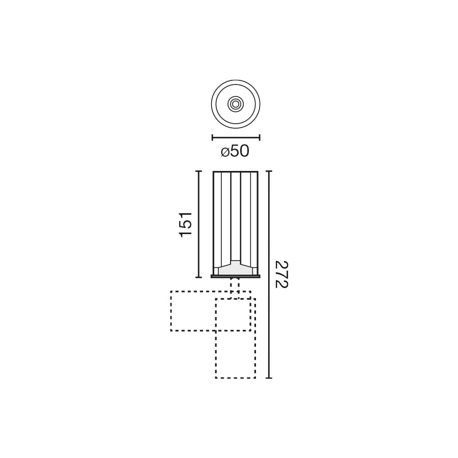 FOST PULLDOWN Black projector 15W 18° 2700K CRI97