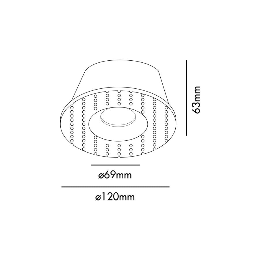FRESH White downlight without frame