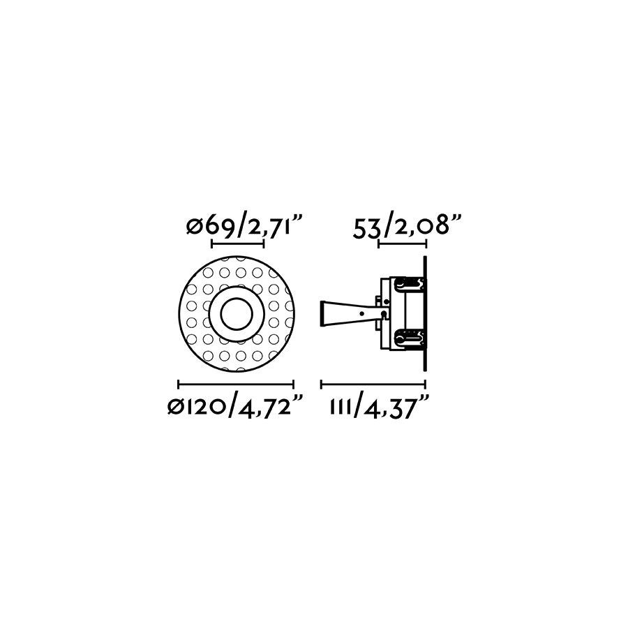 FRESH Black downlight without frame