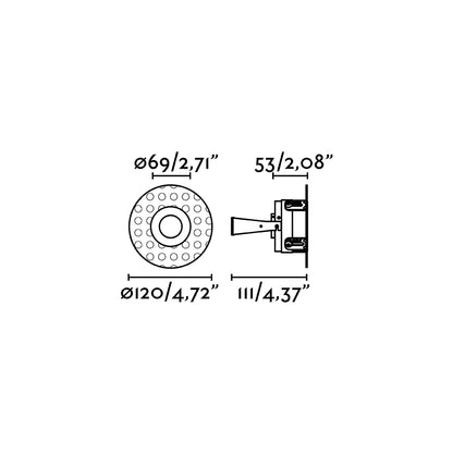 FRESH Black downlight without frame