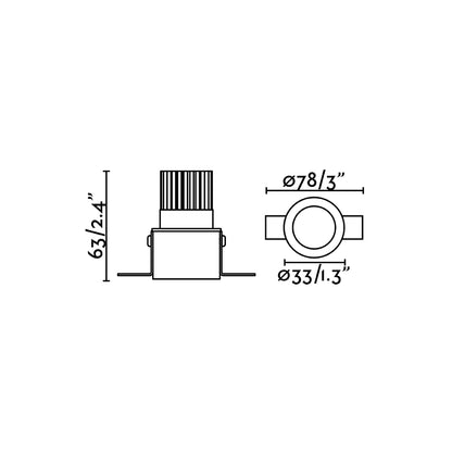 FOX Trimless must allvalgusti 5W 2700K 25°