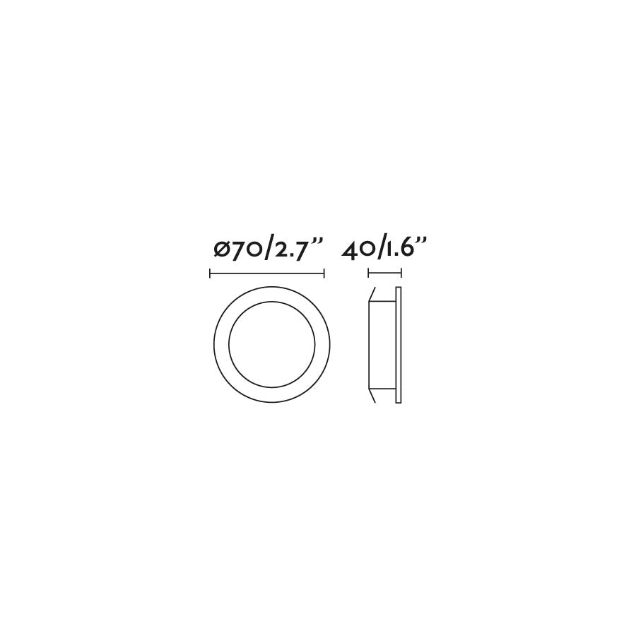 NAIS White recessed