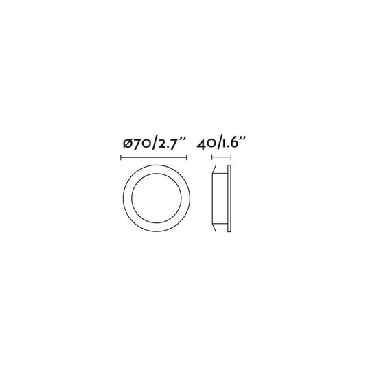 Recessed lamp NAIS RECESSED WHITE 7W 2700K 36°
