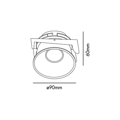 FRESH IP44 Gold downlight GU10