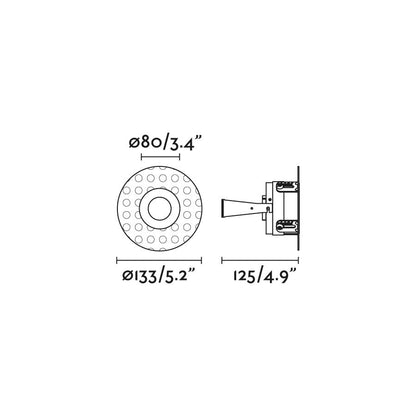 FRESH Black downlight without frame IP65 trimless