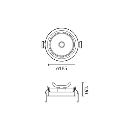 OPTIC White downlight LED CRI95 24/36W 3000K 56° 2615/3700 lm