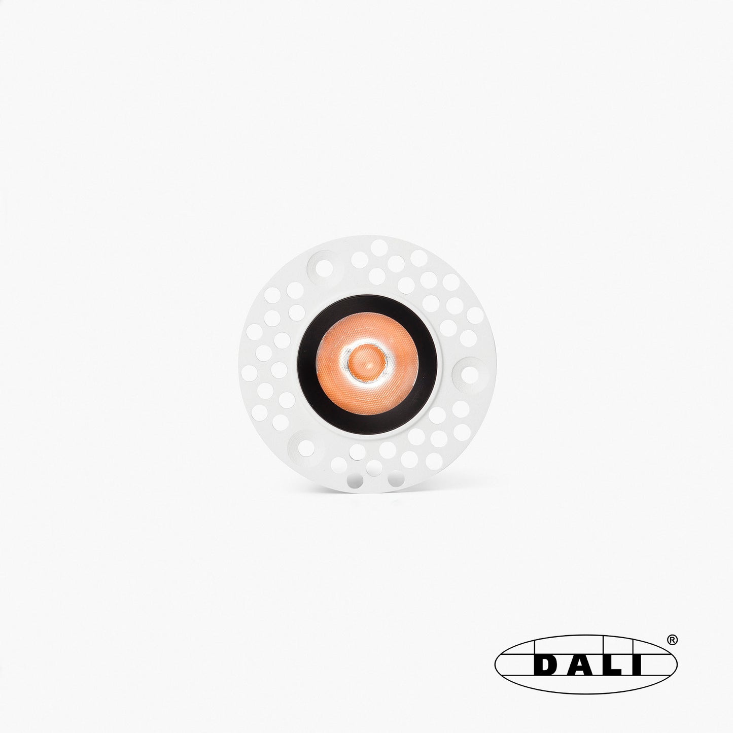 UNO white/black recessed downlight trimless 8W 37° 2700K CRI90 DALI
