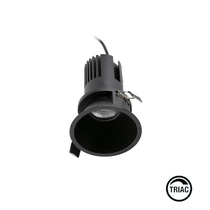 TULIPA SIM Black recessed downlight IP65 7W 15° 3000K CRI90 TRIAC