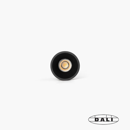 TULIPA SIM Black recessed downlight IP65 10W 15° 2700K CRI90 DALI