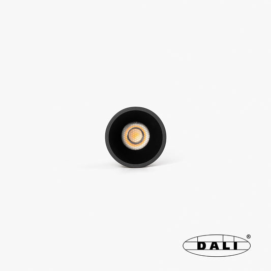 TULIPA Black recessed downlight 7W 36° 3000K CRI90 DALI