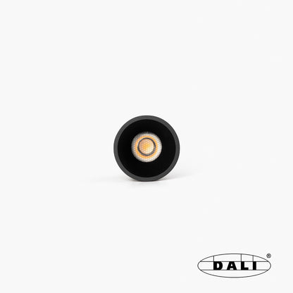 TULIPA Black recessed downlight 10W 24° 2700K CRI90 DALI
