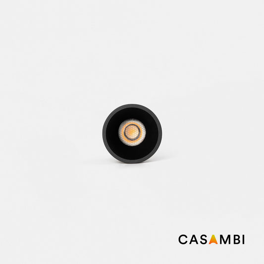 TULIPA Black recessed downlight 10W 24° 4000K CRI90 Casambi