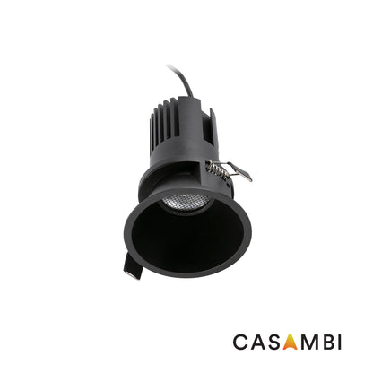 TULIPA Black symmetric downlight 15W 24° 4000K CRI90 CASAMBI